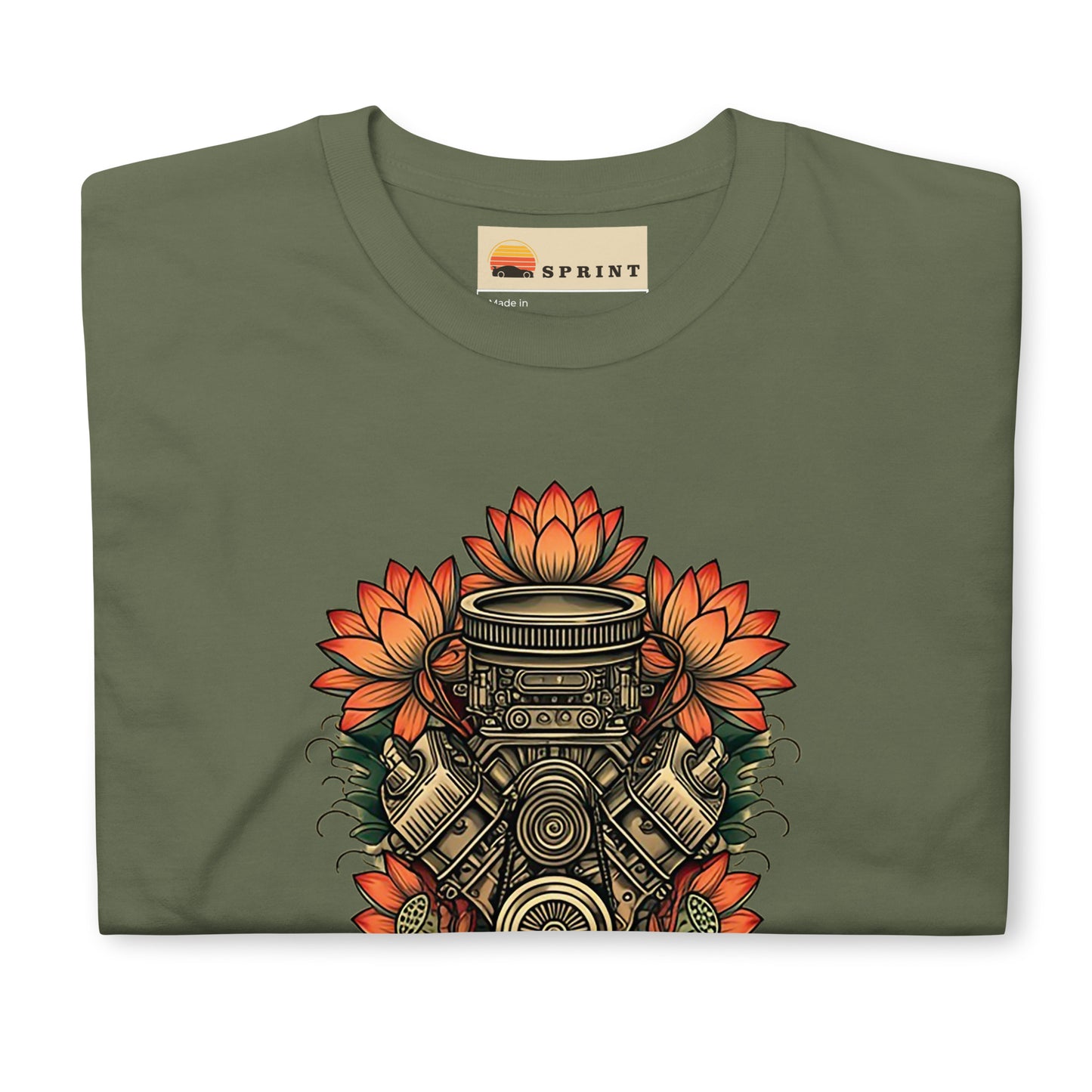 Engine & Lotus Flowers